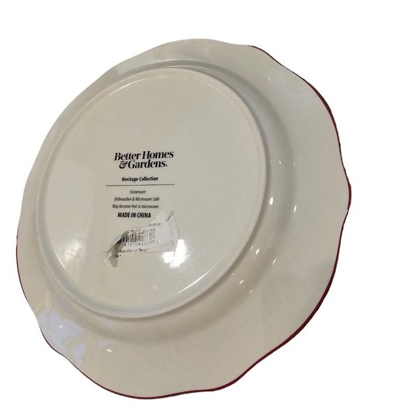 Better Homes Gardens Heritage Winter‎ Forest TRAIN Steam Engine 9" Plate Cream - Picture 10 of 12